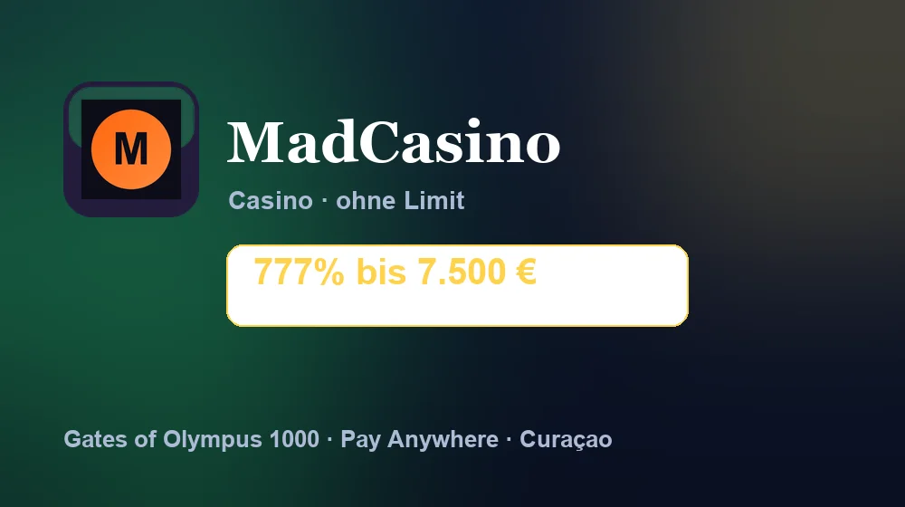 Screenshot von MadCasino Casino