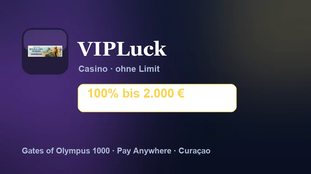 Screenshot von VIPLuck Casino